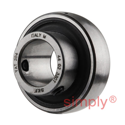 SKF YAT204 Grub Screw Type Bearing Insert with 20mm Bore 47mm Outside Diameter